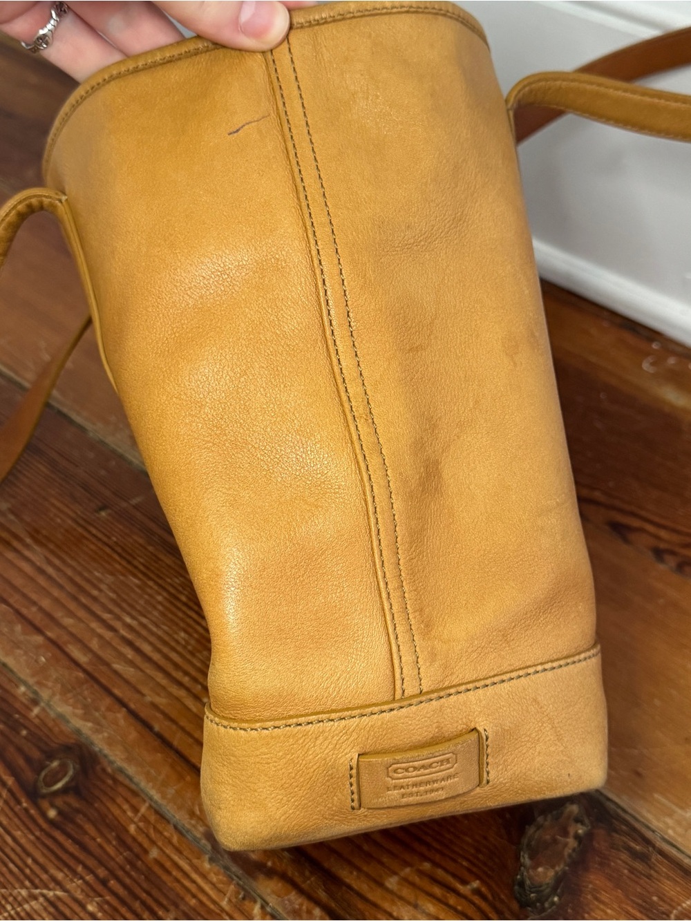 Coach Tan Leather Gallery Shoulder Bag Tote Women's B3S-5187 - Picture 3 of 16